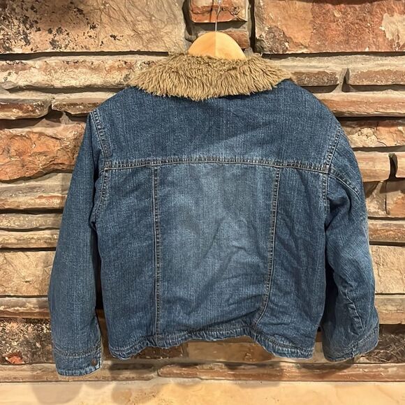 Y2K Vintage Wrangler Denim Jacket Faux Fur Lining - Picture 5 of 7